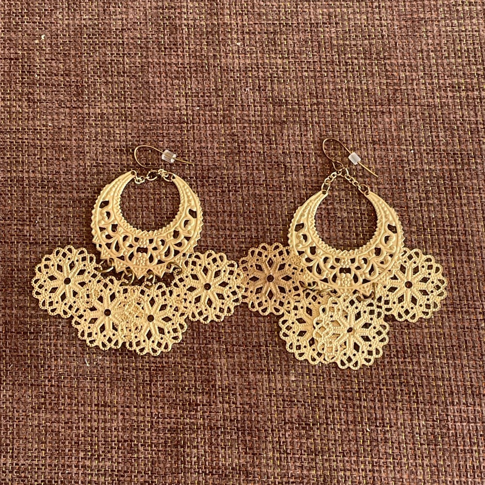 Chandelier Gold Earrings